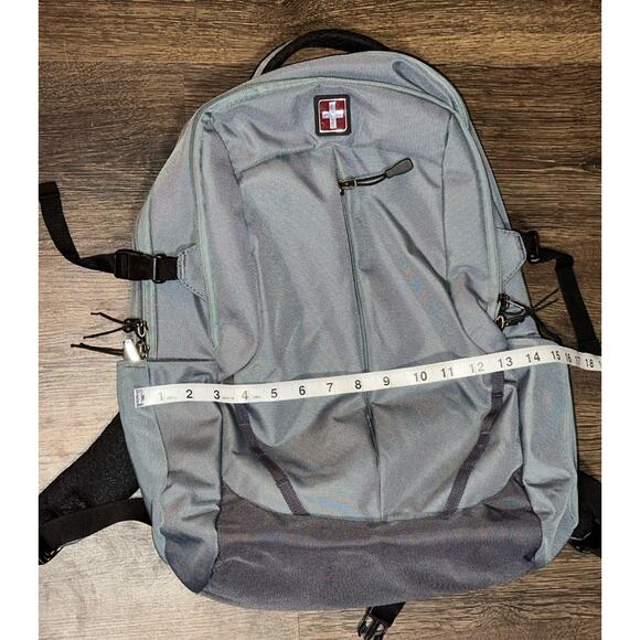 Swiss Tech ALPS BACKPACK Gray Canvas, great for school, work, or outdoors Laptop - Picture 15 of 16